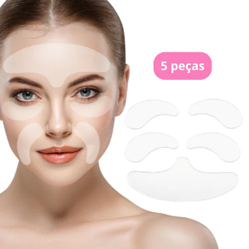 Patch Renew - Adesivos de Silicone Reutilizável Anti Rugas e Linhas de Expressão