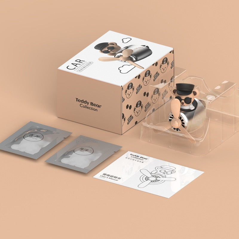FlyingBear™ - Aromatizador Urso Piloto com Hélice para Carro