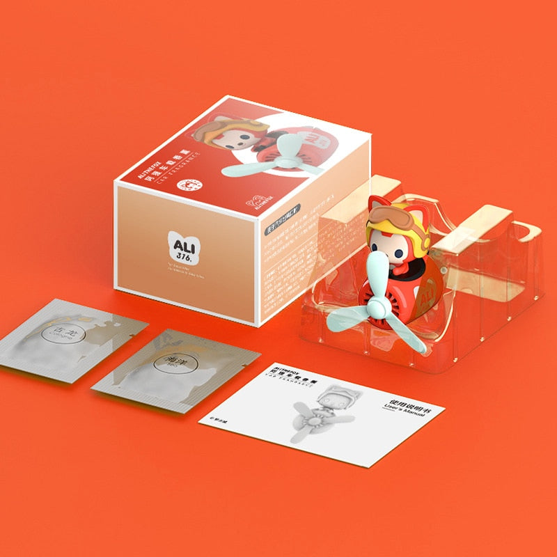 FlyingBear™ - Aromatizador Urso Piloto com Hélice para Carro