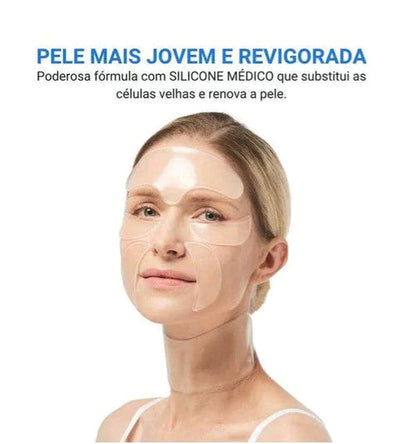 Patch Renew - Adesivos de Silicone Reutilizável Anti Rugas e Linhas de Expressão
