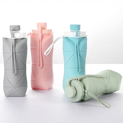 Garrafa Squeeze Dobrável de Silicone 600ml