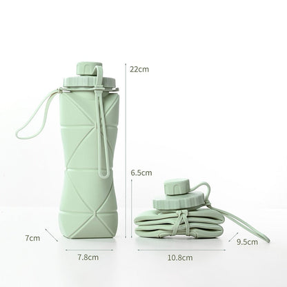 Garrafa Squeeze Dobrável de Silicone 600ml