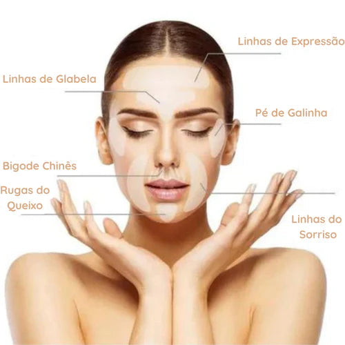 Patch Renew - Adesivos de Silicone Reutilizável Anti Rugas e Linhas de Expressão