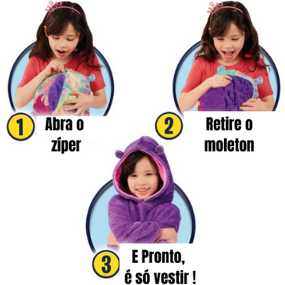 Huggle Pet - a pelúcia que vira casaco +4 Brindes exclusivos